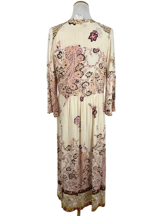 NWT Free People Floral Flowy Maxi Dress | Boho Coastal Cowgirl Tumblr Whimsigoth - Picture 7 of 16